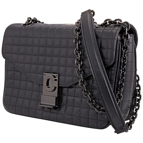 celine medium c in quilted calfskin all black shoulder bag|Medium C Bag in quilted calfskin .